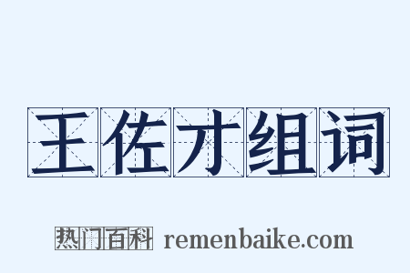 王佐才组词是什么意思的图片